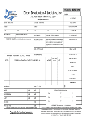 Shipping Email Form