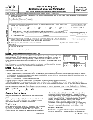 IRS Form W-9 (2024)