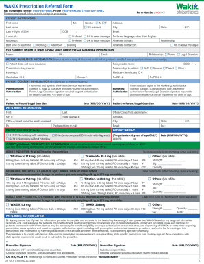 WAKIX Prescription Referral Form