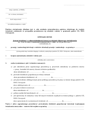 Family Benefits Declaration Form