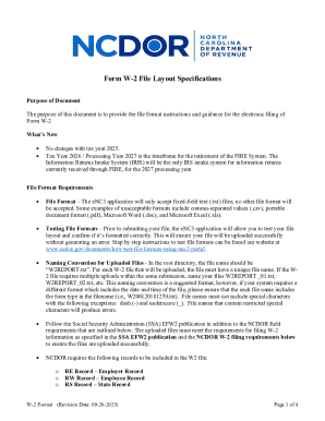 Form W-2 File Layout Specifications