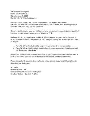 2025 Tax Withholding Updates