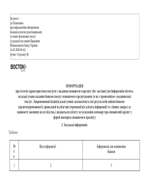 Consumer Credit Information Form