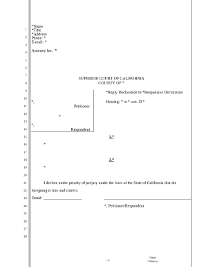 Reply Declaration Form