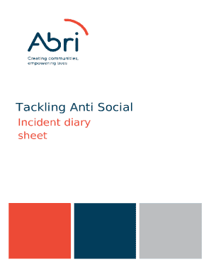 Incident Diary Sheet