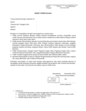 Civil Servant Statement Form