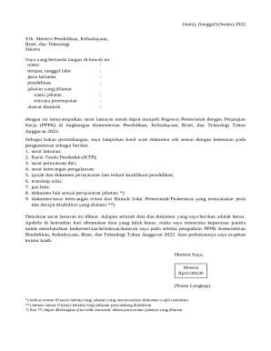 Indonesian Government Job Application Form
