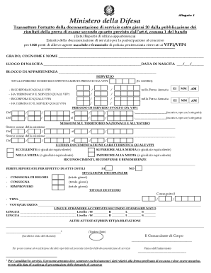 Italian Military Service Documentation Extract