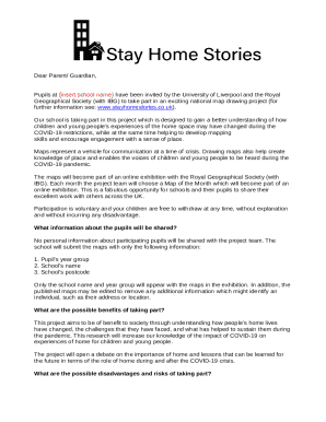 Stay Home Stories Project Consent Form