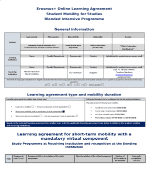 Erasmus+ Online Learning Agreement