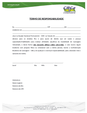 Termo de Responsabilidade