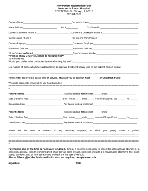 New Patient Registration Form
