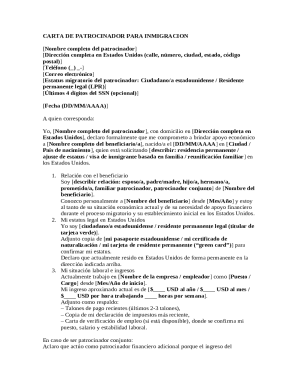 Immigration Sponsorship Letter