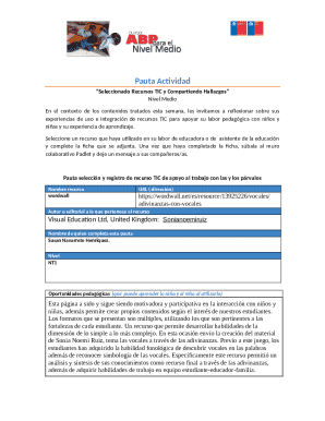 TIC Resource Selection Form