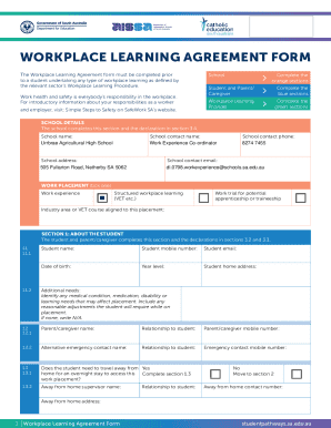 Workplace Learning Agreement Form