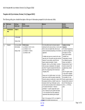 OECD Eye Irritation Study Template