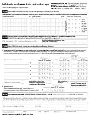 US School Meal Application Form