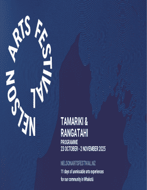 Nelson Arts Festival School Booking Form 2025