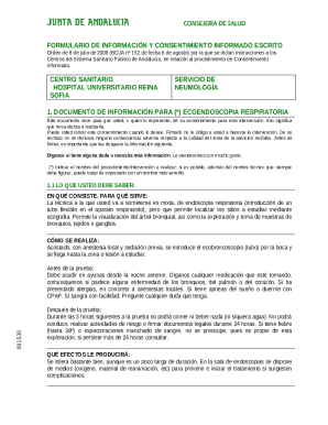 Informed Consent Form for Respiratory Ecoendoscopy