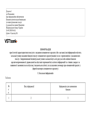 Consumer Credit Service Information