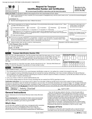 IRS Form W-9