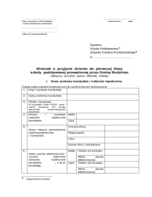 Poland School Admission Application