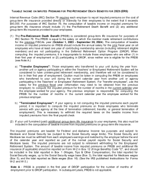 Taxable Income on Imputed Premiums for 2025