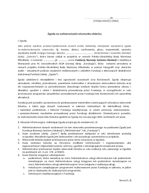 Child Image Consent Form