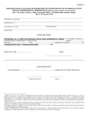 Polish Agricultural Land Use Declaration Form