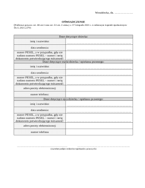 Guardianship Capital Affidavit