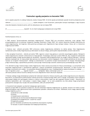 Patient Consent Form for TMS Therapy