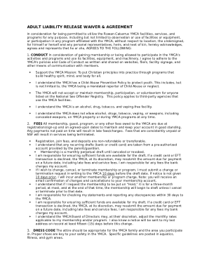 Adult Liability Release Waiver