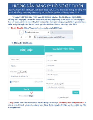 Vietnamese University Admission Registration Form