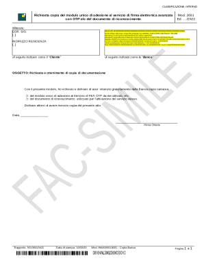 Request for Copy of Advanced Electronic Signature Service Adhesion Form