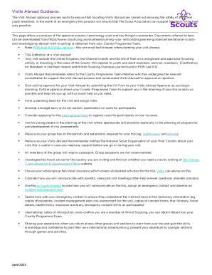UK Visit Abroad Approval Form