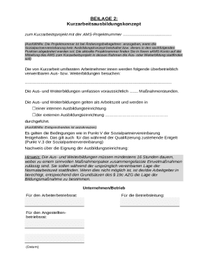 Kurzarbeitsausbildungskonzept