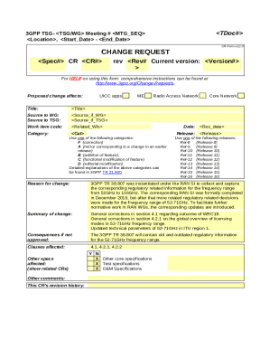 3GPP Change Request Form