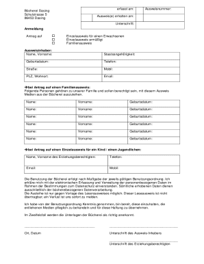 Library Membership Application