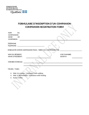 Companion Registration Form