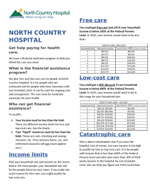 North Country Hospital Financial Assistance Application