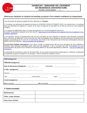 Handicap Housing Application