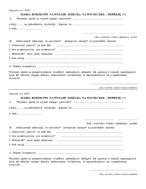 Parental Consent for Child Excursion