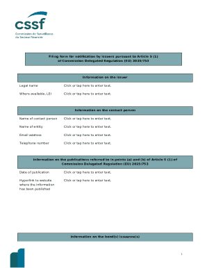 EU Issuer Notification Form