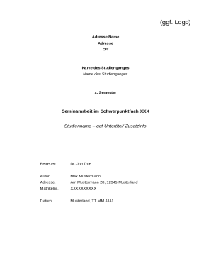Seminararbeit Template