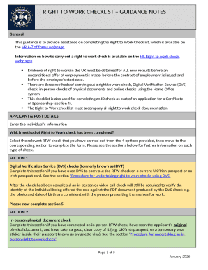 UK Right to Work Checklist