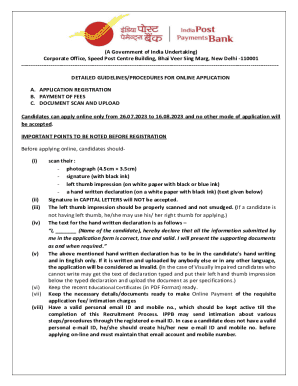 India Government Job Application Form
