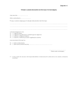 Request for Documents or Information