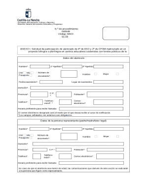 Castilla-La Mancha B1 Language Certification Application