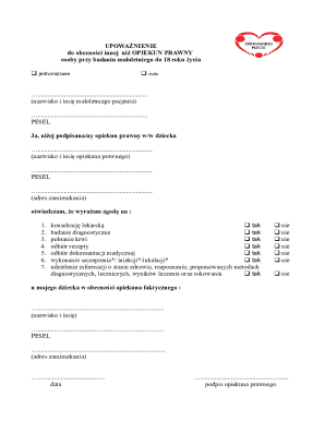 Medical Consent Form for Minors