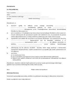 Minor Travel Consent Form
